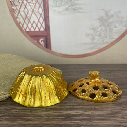 Exquisitely Carved Lotus Pod Incense Burner - Handcrafted Masterpiece, Unique Gift