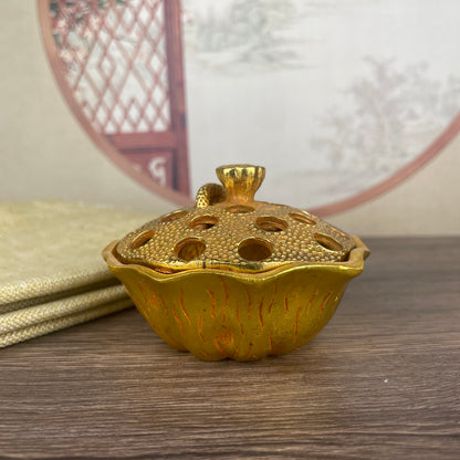 Exquisitely Carved Lotus Pod Incense Burner - Handcrafted Masterpiece, Unique Gift