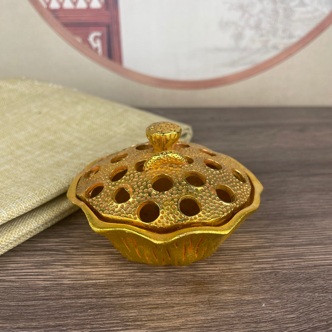 Exquisitely Carved Lotus Pod Incense Burner - Handcrafted Masterpiece, Unique Gift