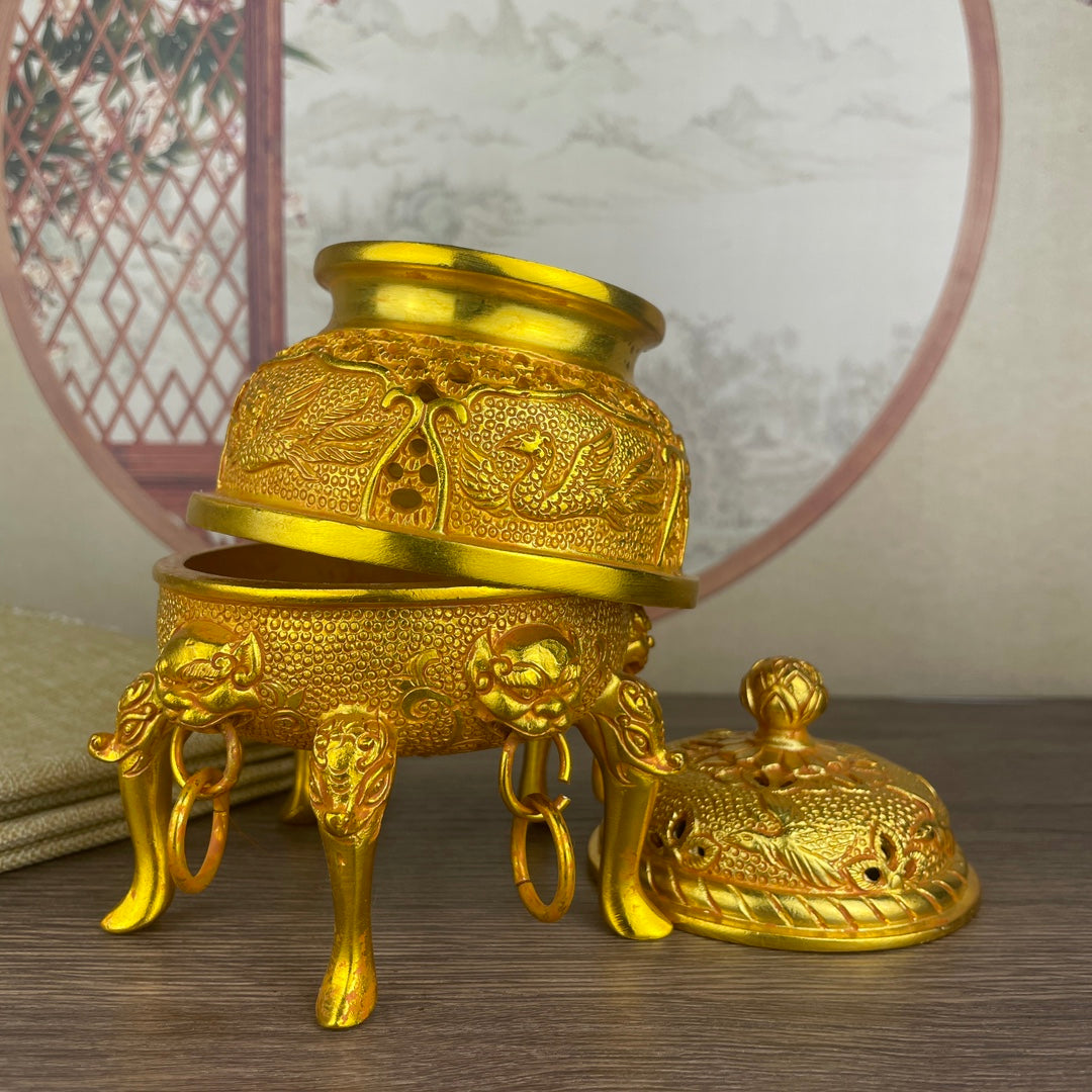 Exquisite Hand-Carved Incense Burner - Perfect Gift, Rare Collectible, Elegant Home & Office Decor