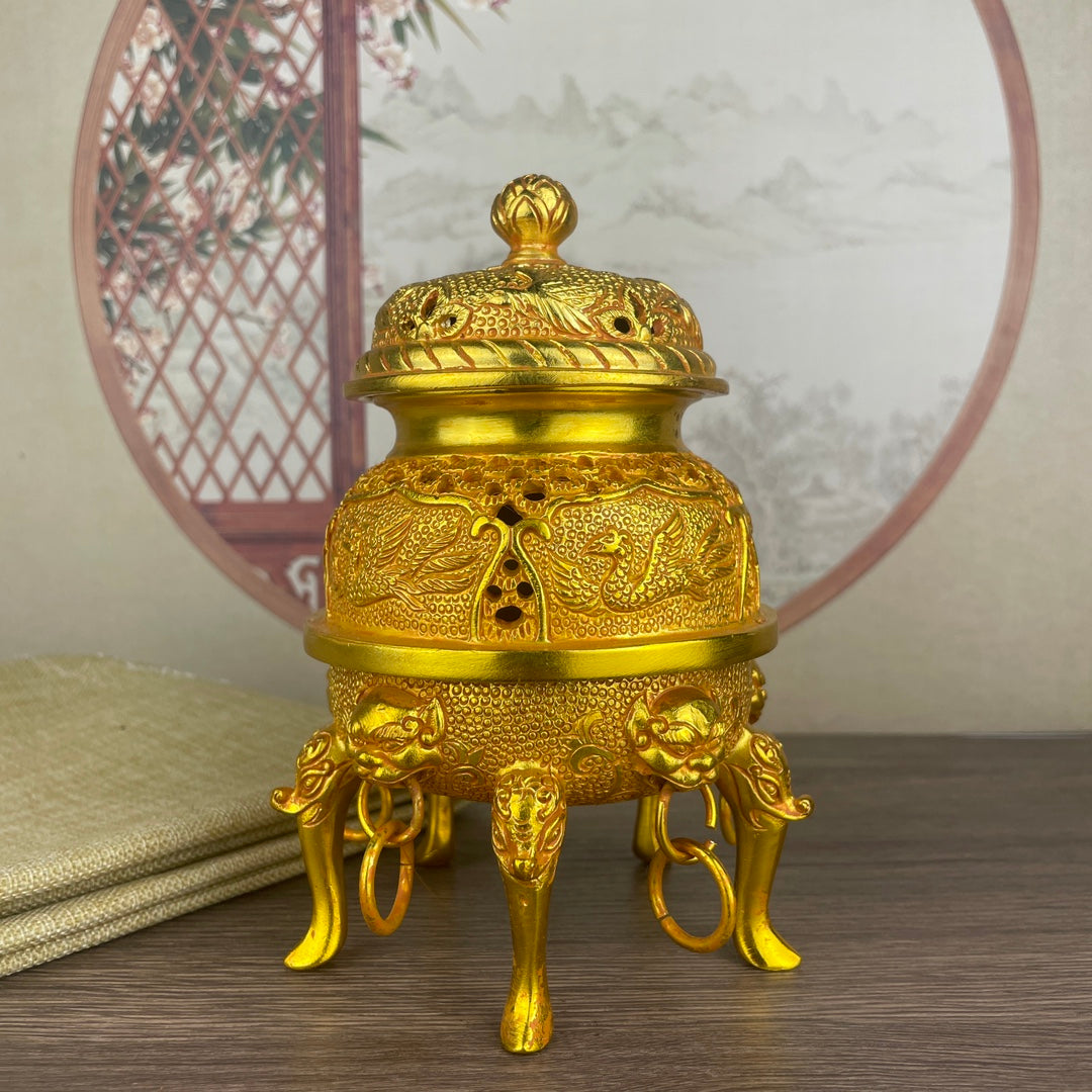 Exquisite Hand-Carved Incense Burner - Perfect Gift, Rare Collectible, Elegant Home & Office Decor