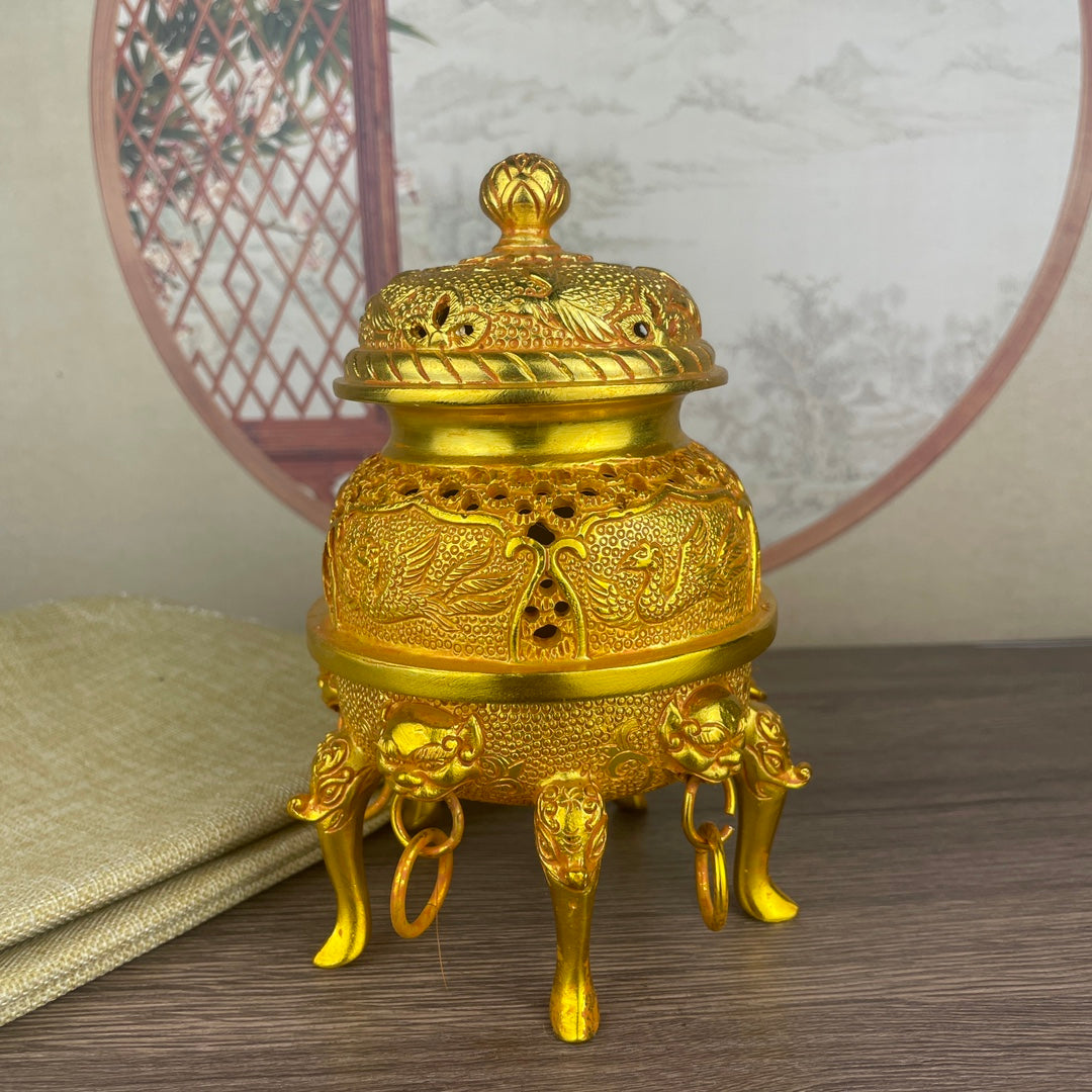 Exquisite Hand-Carved Incense Burner - Perfect Gift, Rare Collectible, Elegant Home & Office Decor