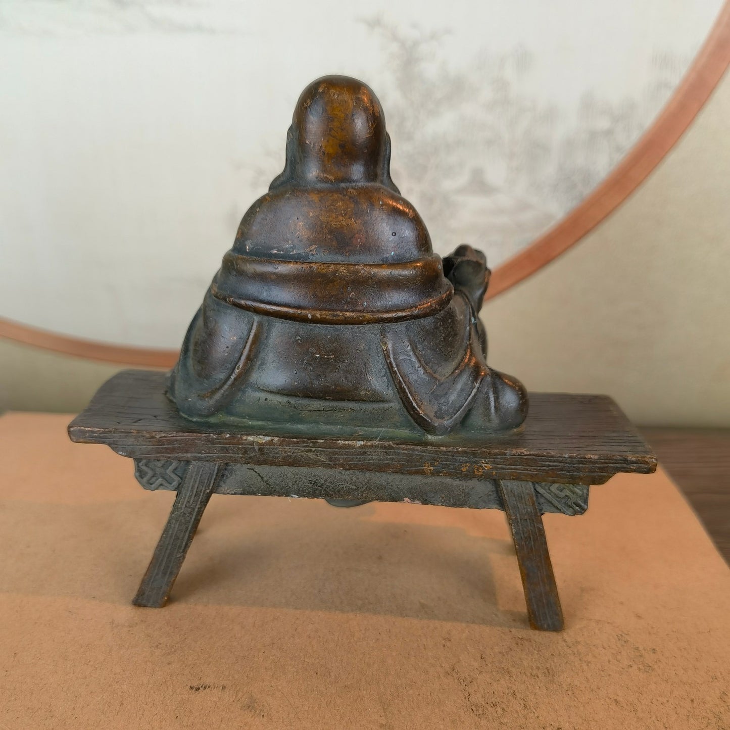 Large Seated Laughing Buddha Statue - Handcrafted, Rare, Exquisite Craftsmanship, Unique Gift