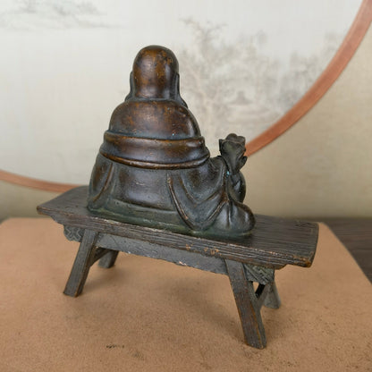 Large Seated Laughing Buddha Statue - Handcrafted, Rare, Exquisite Craftsmanship, Unique Gift