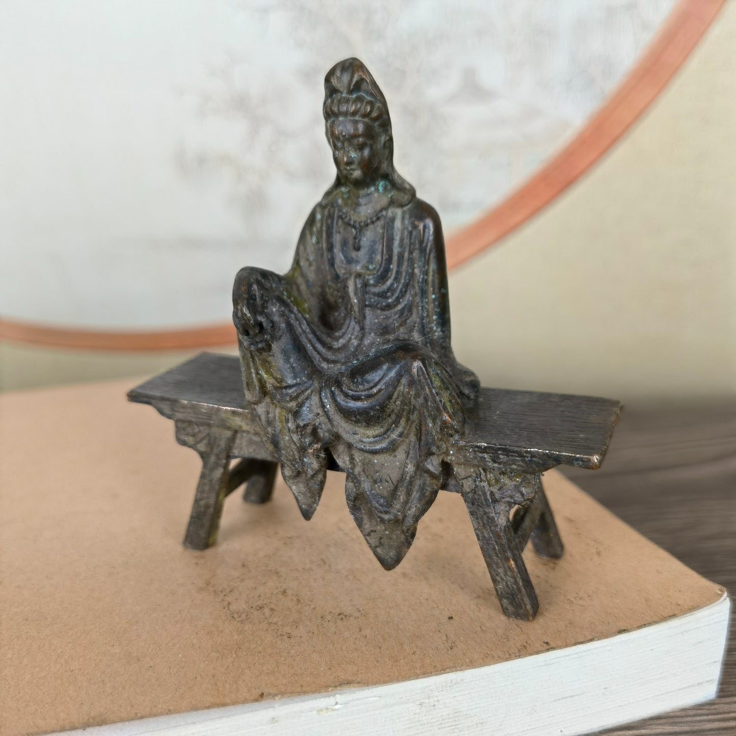 Mastercrafted Small Seated Kuan Yin Buddha Statue - Unique Gift and Collectible