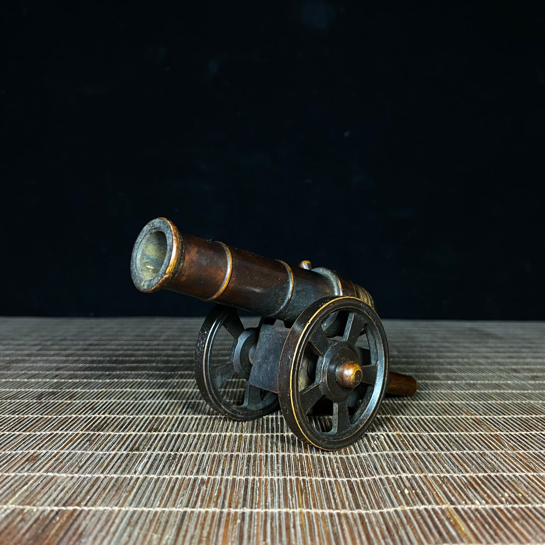 Mastercrafted Pure Copper Cannon Sculpture - Desktop Decor Collectible