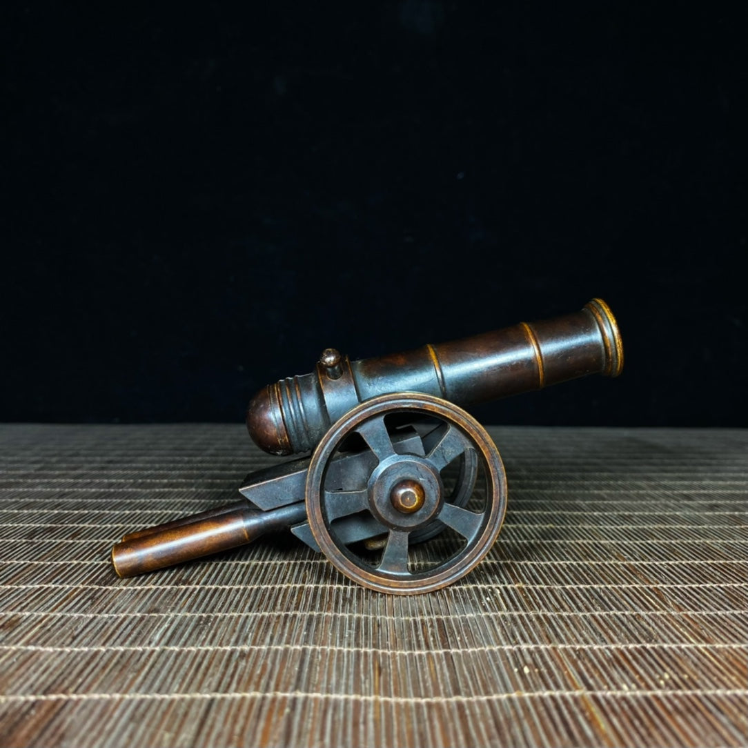 Mastercrafted Pure Copper Cannon Sculpture - Desktop Decor Collectible