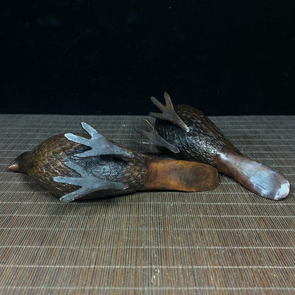 Exquisite Handcrafted Pair of Pure Copper Carrier Pigeon Statues - Unique Gift for Collectors and Decor Enthusiasts