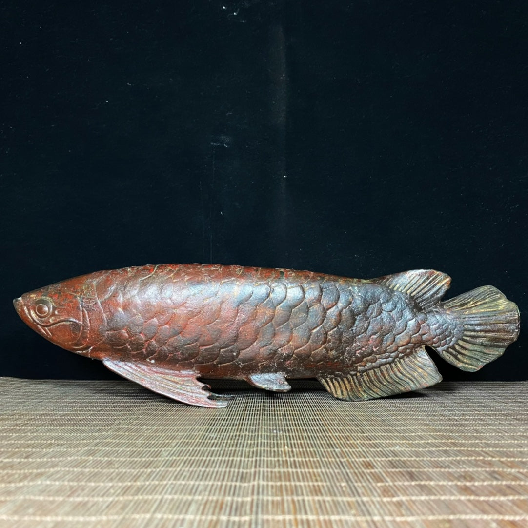 Exquisite Handcrafted Antique Bronze Fish Statue – Unique Collectible & Artistic Gift