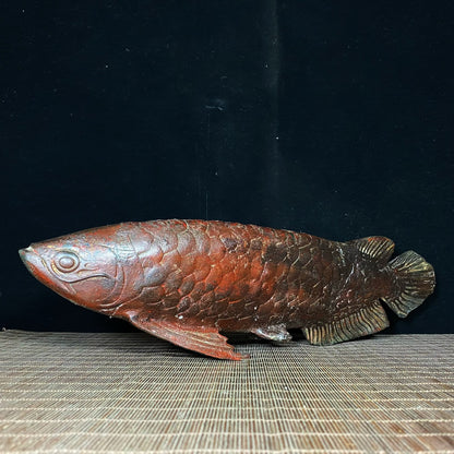 Exquisite Handcrafted Antique Bronze Fish Statue – Unique Collectible & Artistic Gift