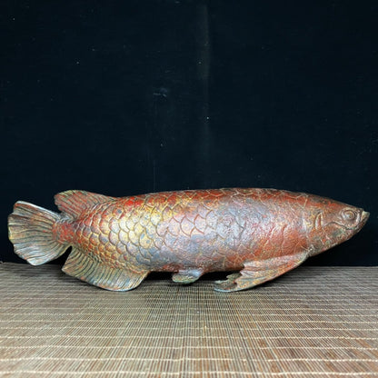 Exquisite Handcrafted Antique Bronze Fish Statue – Unique Collectible & Artistic Gift