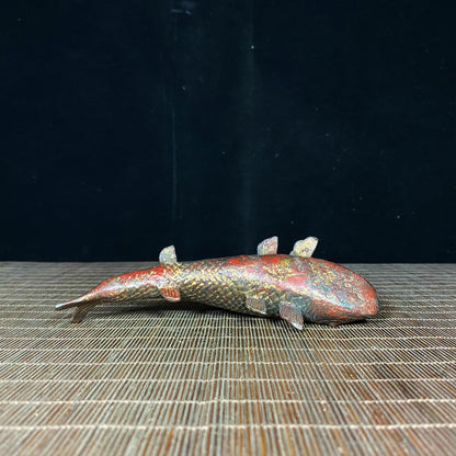 Exquisite Handcrafted Bronze Wheat Fish Statue - Unique Collectible & Gift