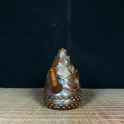 Handcrafted Pure Copper Bamboo Shoot Teapot - Exquisite Craftsmanship, Unique Gift, Rare Collectible