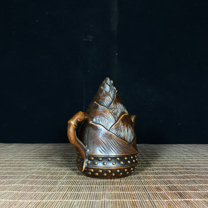 Handcrafted Pure Copper Bamboo Shoot Teapot - Exquisite Craftsmanship, Unique Gift, Rare Collectible