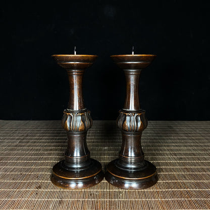 Handcrafted Pure Copper Candle Holders - Exquisite Craftsmanship, Unique Gift, Rare Collectible (Set of 2)