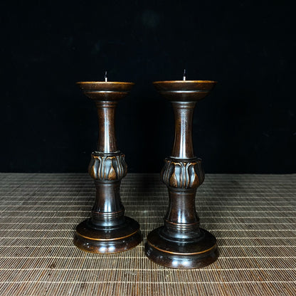 Handcrafted Pure Copper Candle Holders - Exquisite Craftsmanship, Unique Gift, Rare Collectible (Set of 2)