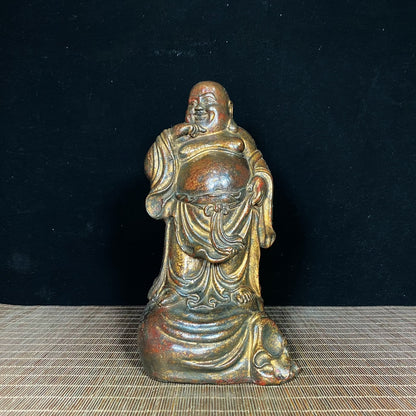 Exquisite Antique Maitreya Buddha Statue - Handcrafted, Unique Gift for Collectors