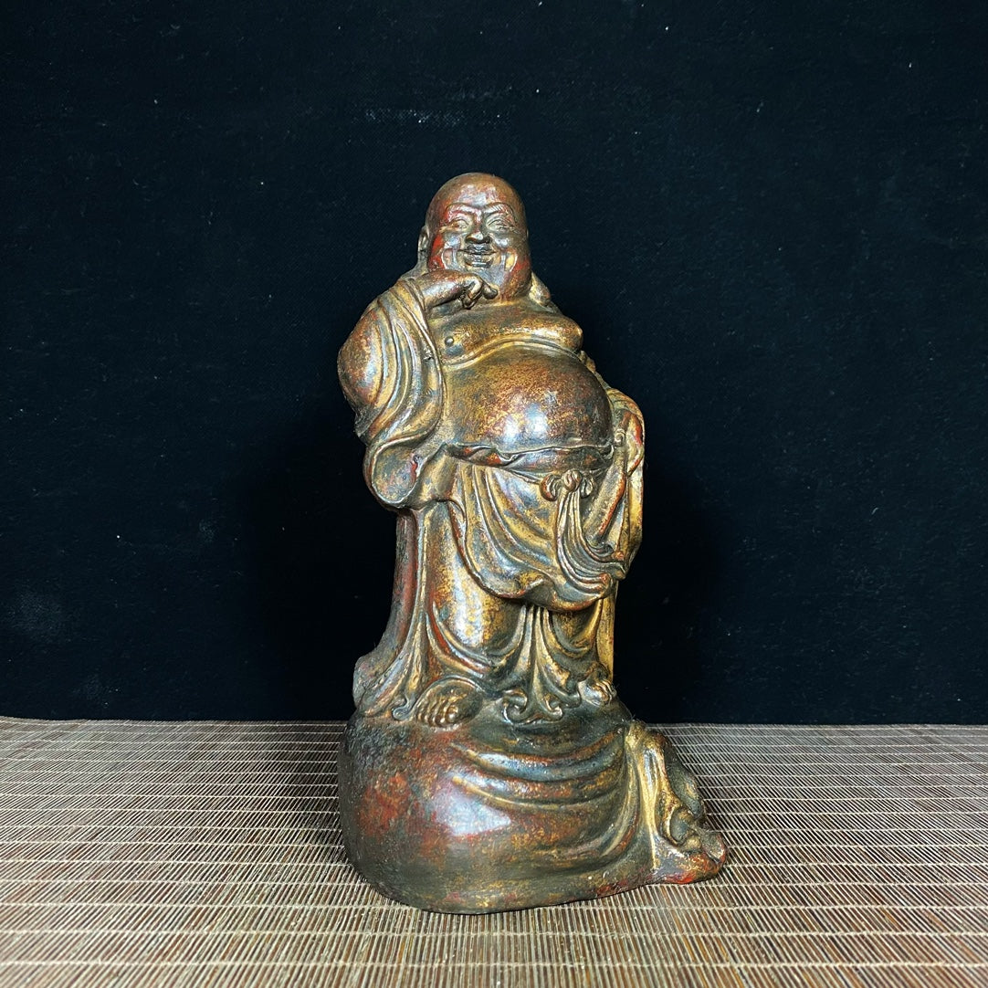 Exquisite Antique Maitreya Buddha Statue - Handcrafted, Unique Gift for Collectors