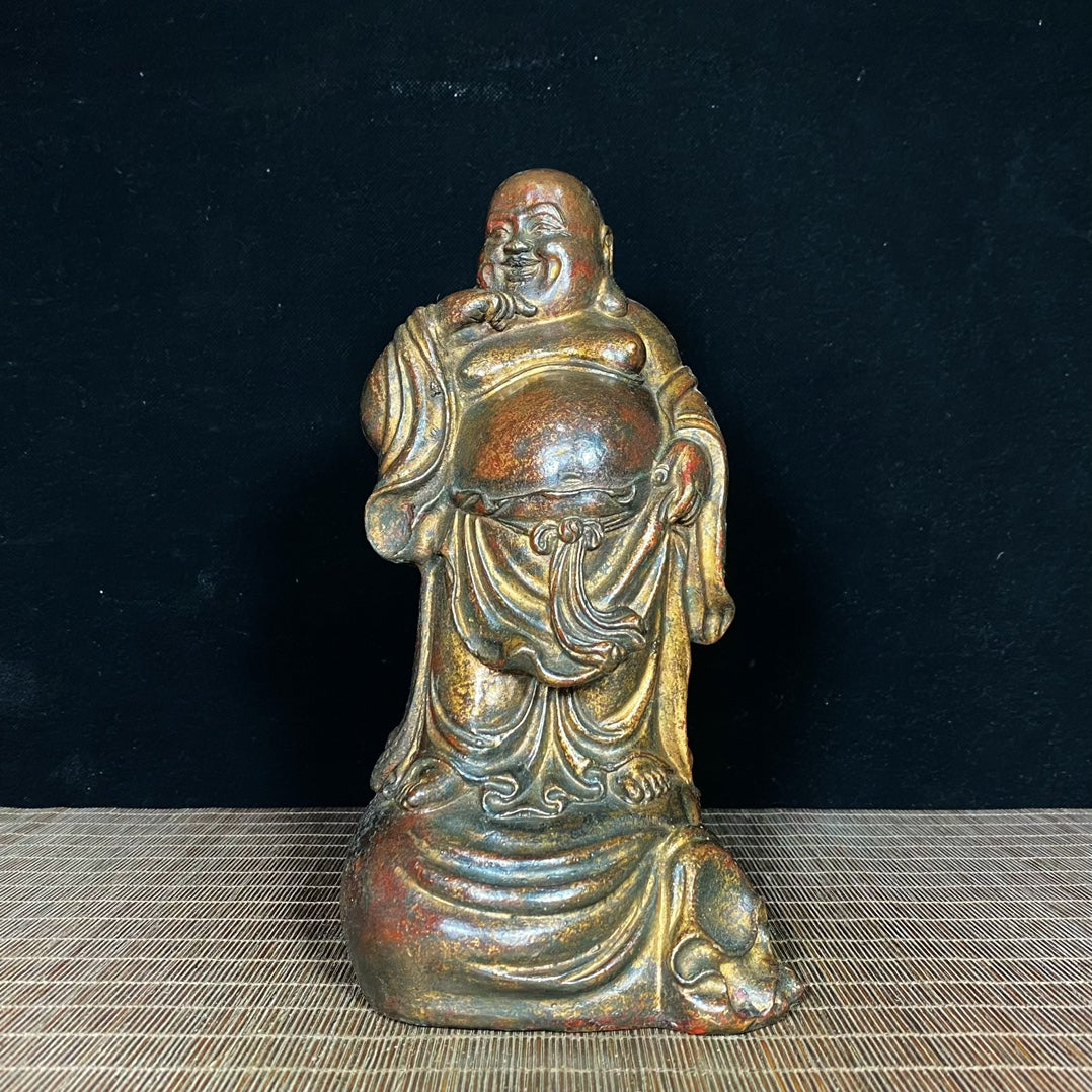 Exquisite Antique Maitreya Buddha Statue - Handcrafted, Unique Gift for Collectors