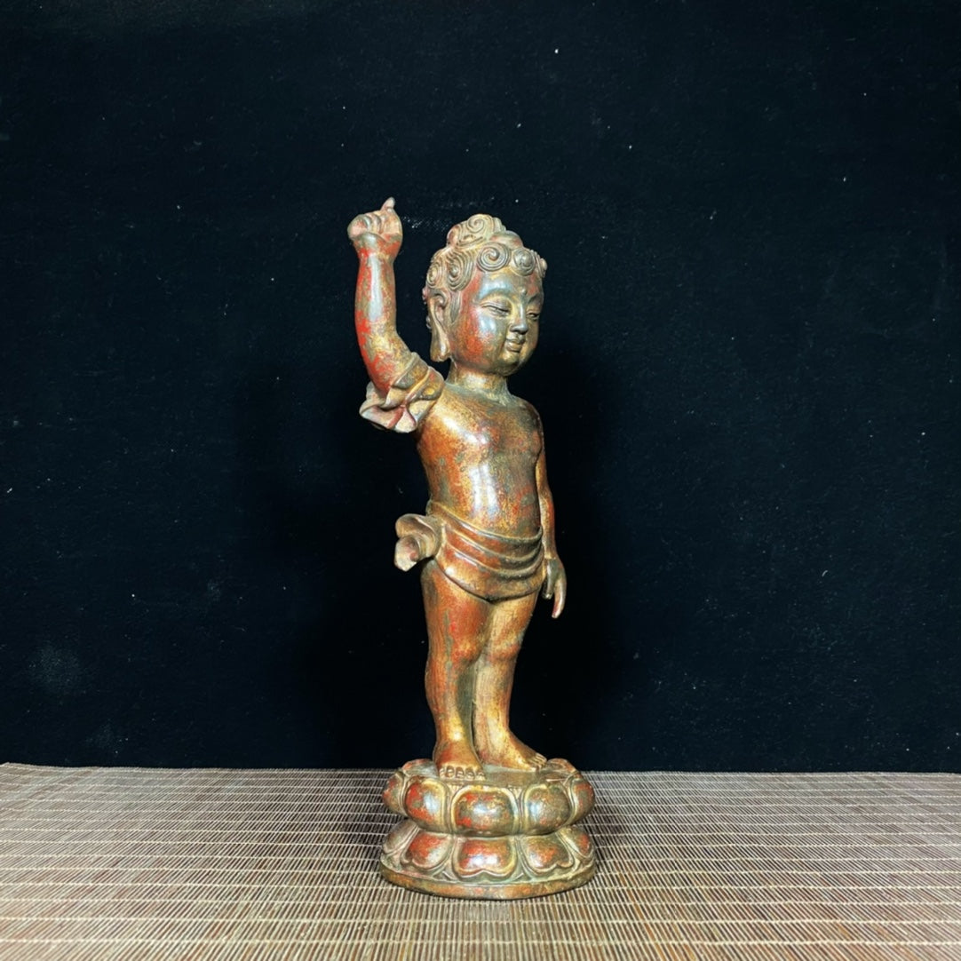 Exquisite Antique Shakyamuni Buddha Statue - Handcrafted Masterpiece, Unique Gift, Rare Collectible