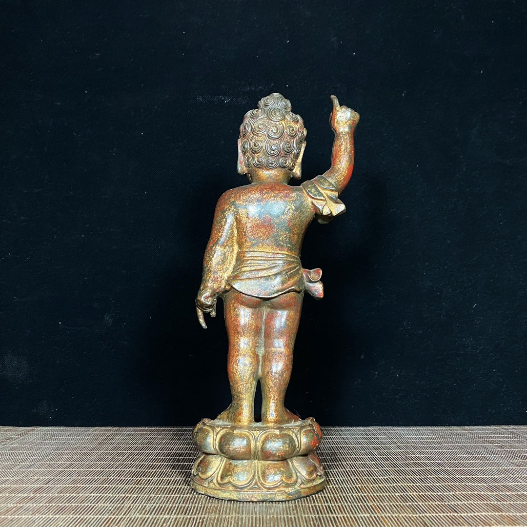 Exquisite Antique Shakyamuni Buddha Statue - Handcrafted Masterpiece, Unique Gift, Rare Collectible