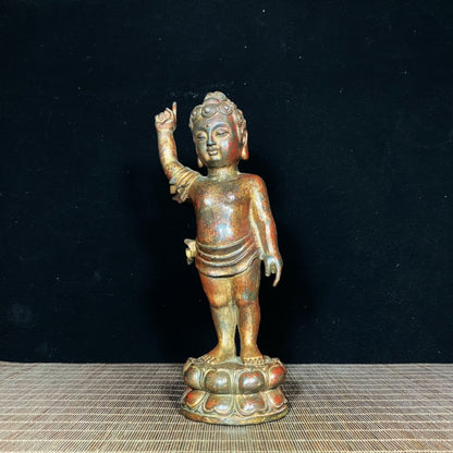 Exquisite Antique Shakyamuni Buddha Statue - Handcrafted Masterpiece, Unique Gift, Rare Collectible