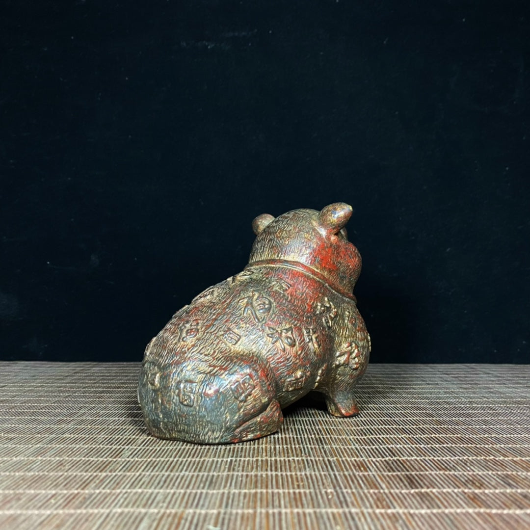 Rare Antique Handcrafted Pig Statue - Exquisite Craftsmanship & Unique Gift