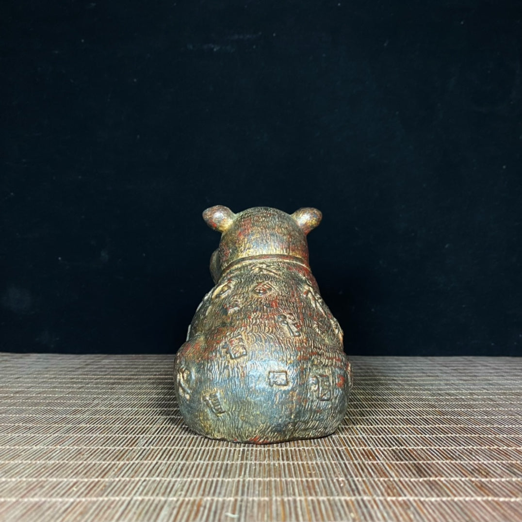 Rare Antique Handcrafted Pig Statue - Exquisite Craftsmanship & Unique Gift