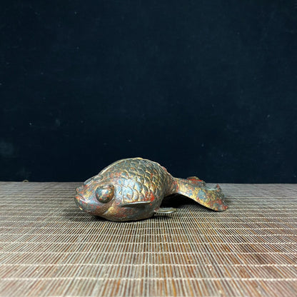 Handcrafted Intricate Goldfish Statue - Exquisite Craftsmanship, Unique Gift for Collectors and Home Decor