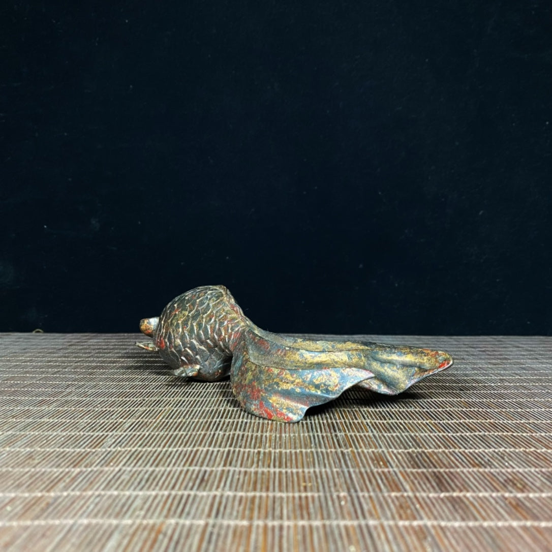 Handcrafted Intricate Goldfish Statue - Exquisite Craftsmanship, Unique Gift for Collectors and Home Decor