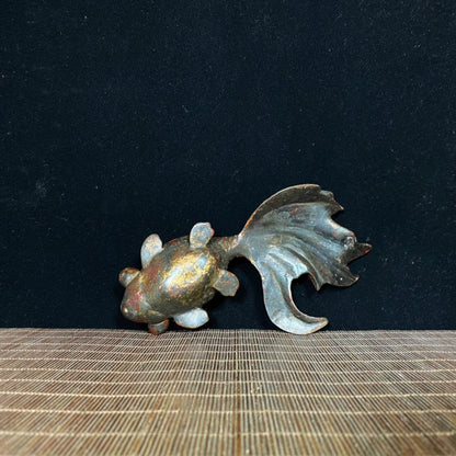 Handcrafted Intricate Goldfish Statue - Exquisite Craftsmanship, Unique Gift for Collectors and Home Decor