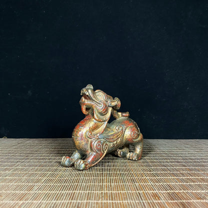 Antique Brass Pixiu - Exquisite Handcrafted Art Piece, Perfect for Collectors and Home Decor