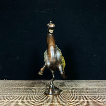 Handcrafted Gilded Bronze Galloping Horse - Unique Collectible Art Piece