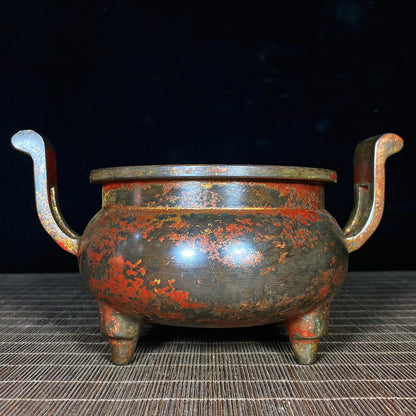 Exquisite Handcrafted Antique Copper Incense Burner - Unique Gift for Collectors and Interior Decor Enthusiasts