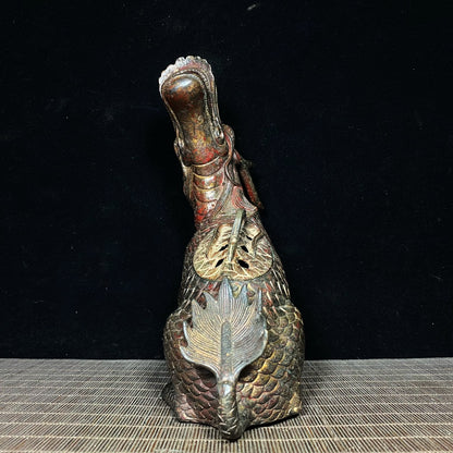 Exquisite Antique Qilin Incense Burner - Handcrafted Masterpiece for Collectors and Home Decor