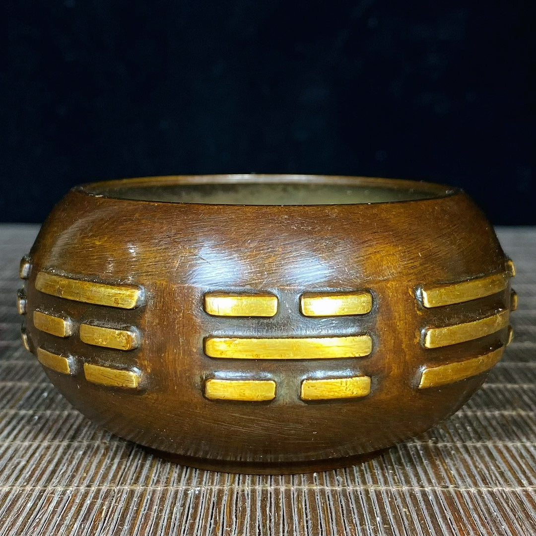 Exquisite Handmade Pure Copper Bagua Incense Burner - Unique Collectible Gift