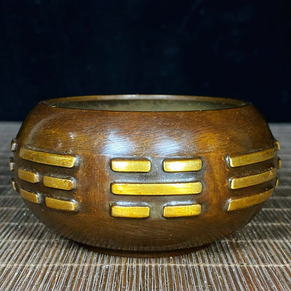 Exquisite Handmade Pure Copper Bagua Incense Burner - Unique Collectible Gift