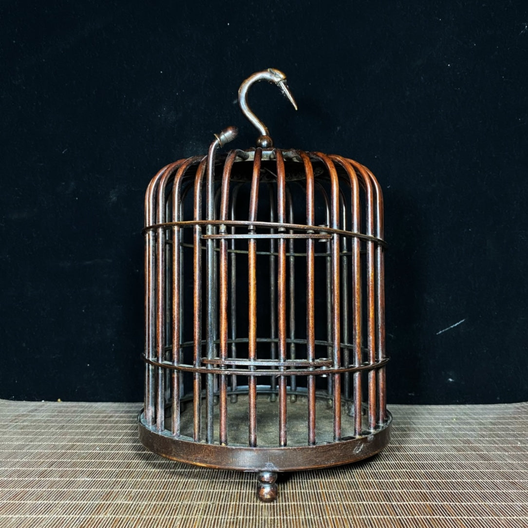 Exquisite Handmade Pure Copper Birdcage - Unique Collectible and Decor Piece