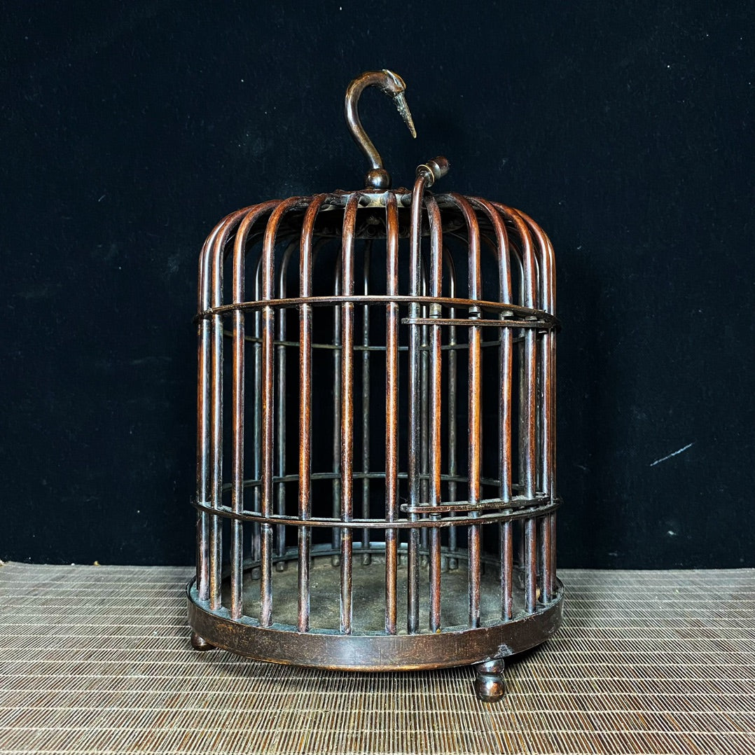 Exquisite Handmade Pure Copper Birdcage - Unique Collectible and Decor Piece