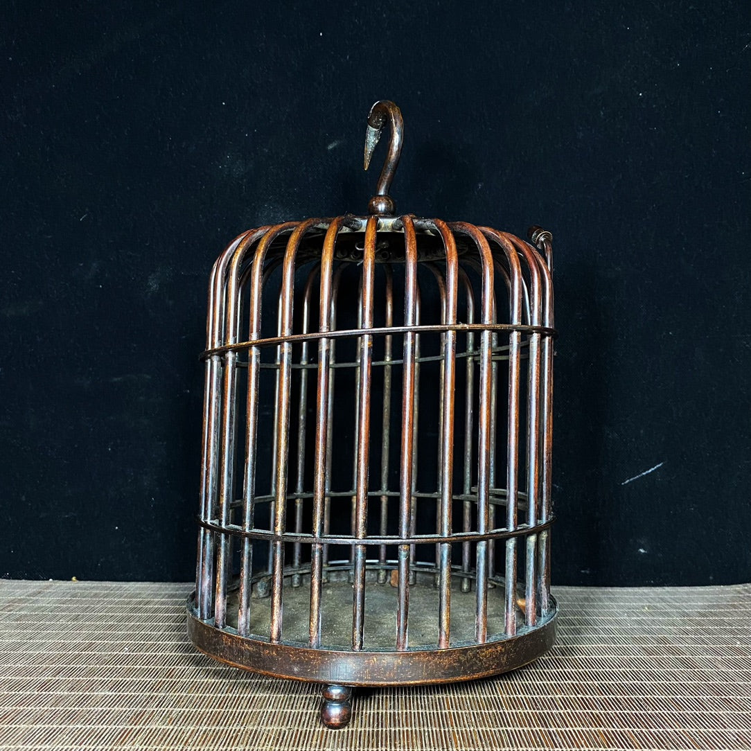 Exquisite Handmade Pure Copper Birdcage - Unique Collectible and Decor Piece