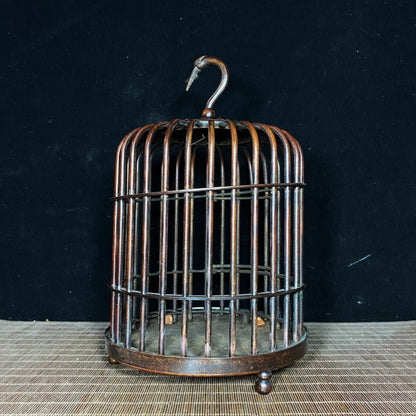 Exquisite Handmade Pure Copper Birdcage - Unique Collectible and Decor Piece