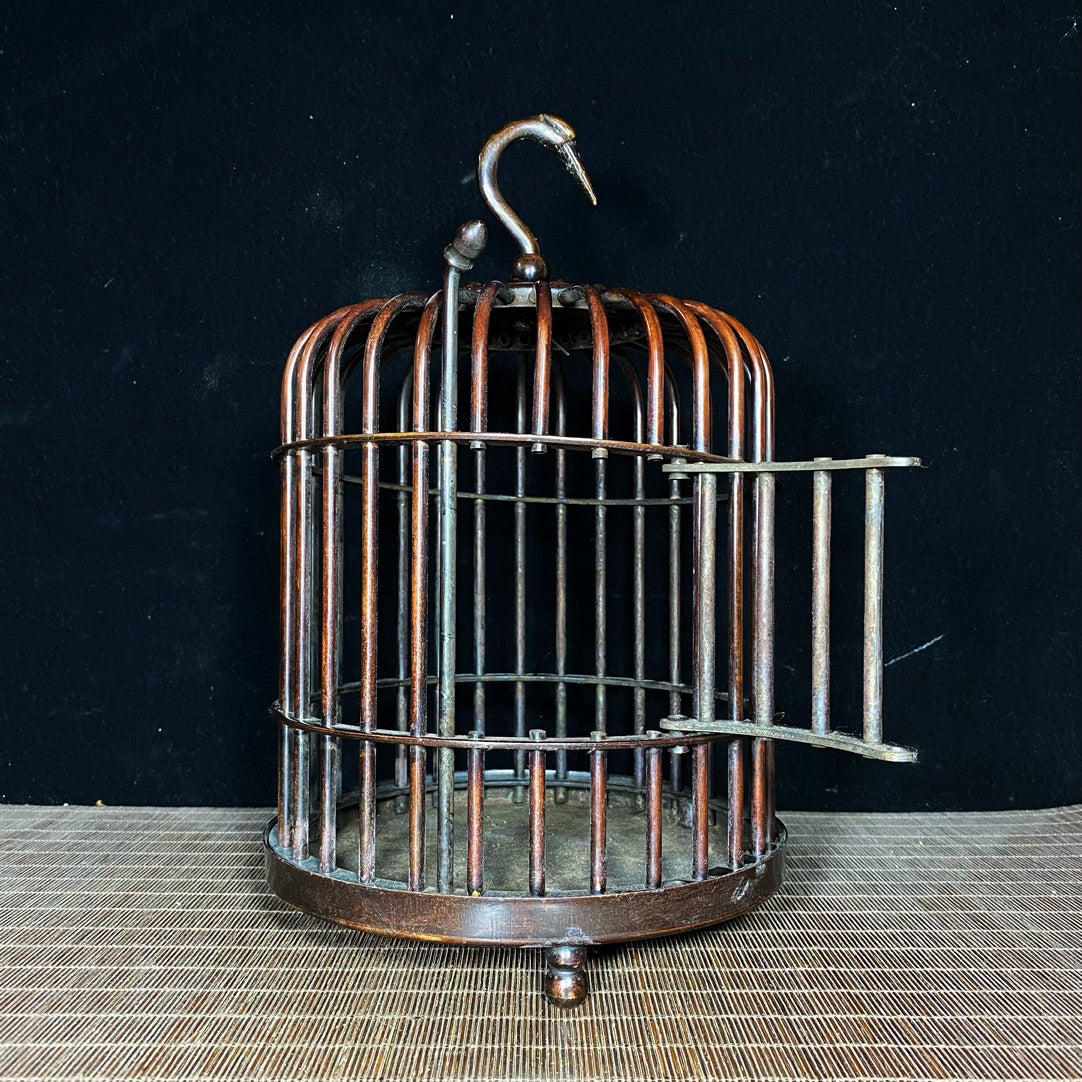 Exquisite Handmade Pure Copper Birdcage - Unique Collectible and Decor Piece