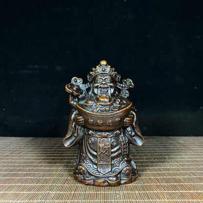 Exquisite Pure Copper God of Wealth Statue - Symbol of Prosperity