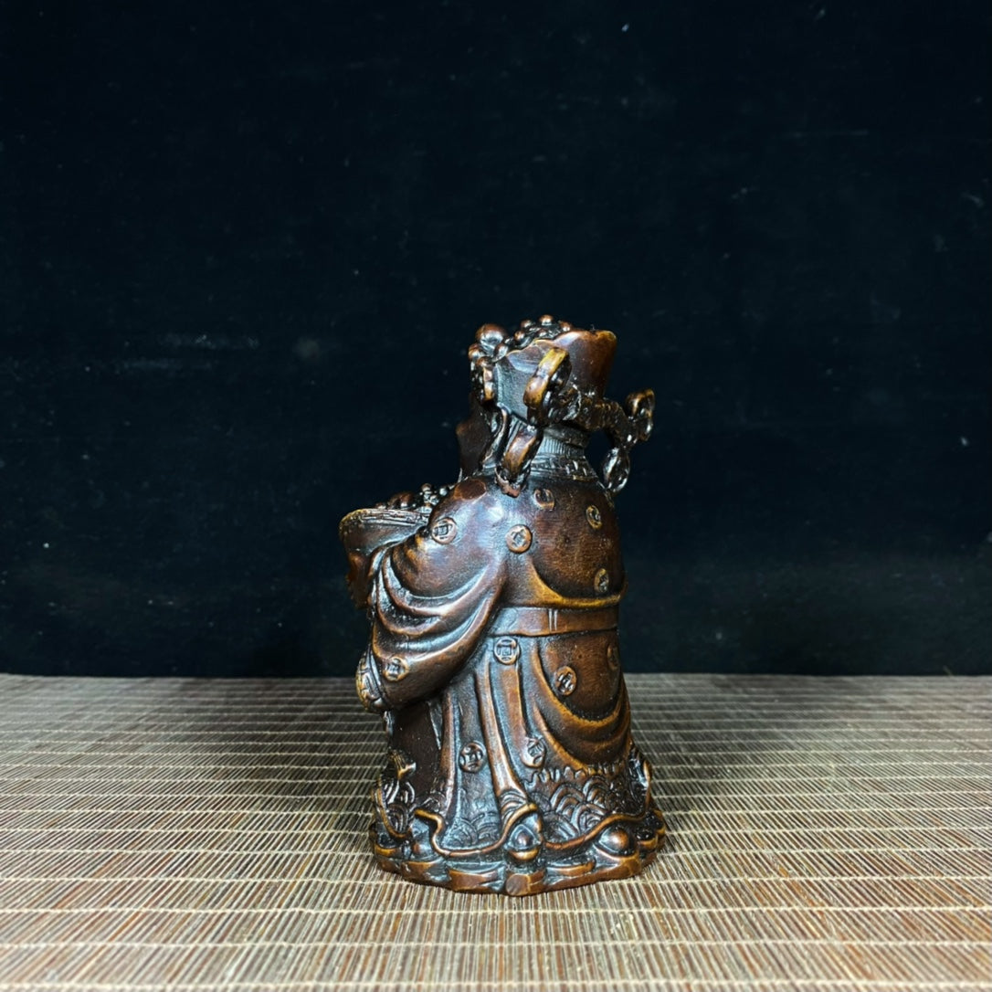 Exquisite Pure Copper God of Wealth Statue - Symbol of Prosperity