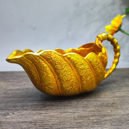 Exquisite Leaf-Shaped Cup - Handcrafted Desktop Ornament & Unique Gift