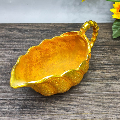 Exquisite Leaf-Shaped Cup - Handcrafted Desktop Ornament & Unique Gift