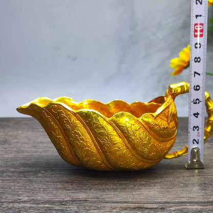 Exquisite Leaf-Shaped Cup - Handcrafted Desktop Ornament & Unique Gift