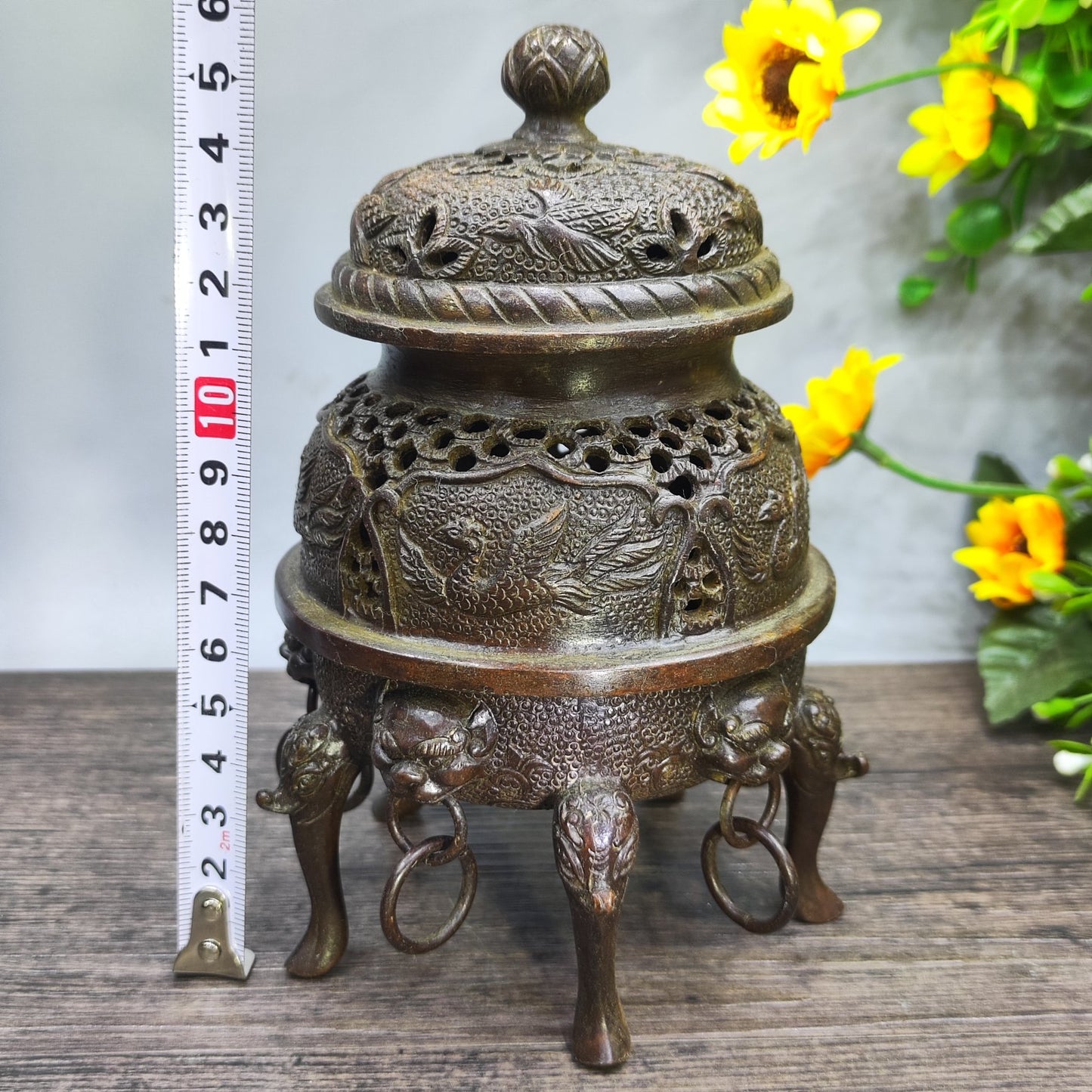 Imperial Carved Incense Burner - Exquisite Handcrafted Art Piece, Unique Decor and Collectible