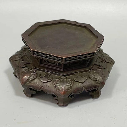 Exquisite Hand-Carved Three-Layer Beast Incense Burner with Double-Ear Lion Design