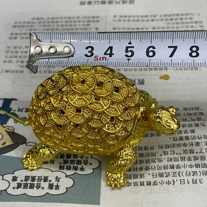 Exquisite Hand-Carved Golden Turtle Incense Burner - Unique Collectible Gift